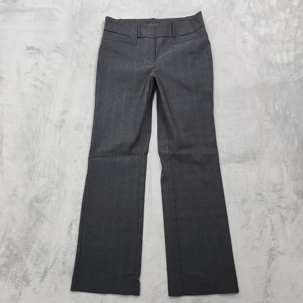 Rekucci Pants Womens 10P PETITE Gray Plaid Glencheck Bootcut Pull On Stretch